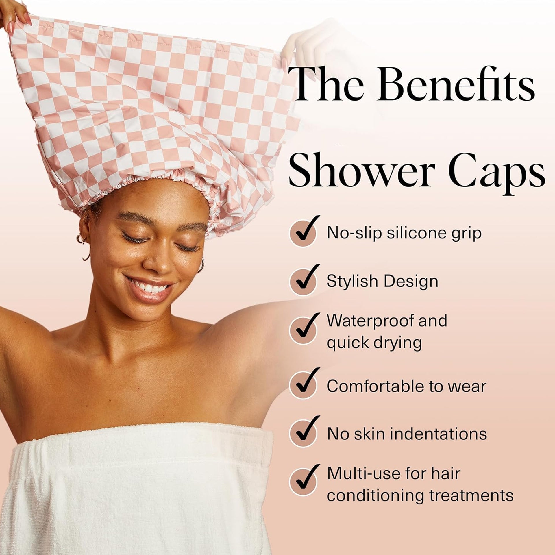 Premium Satin-Lined Hair Protection Cap-Frizz free shower