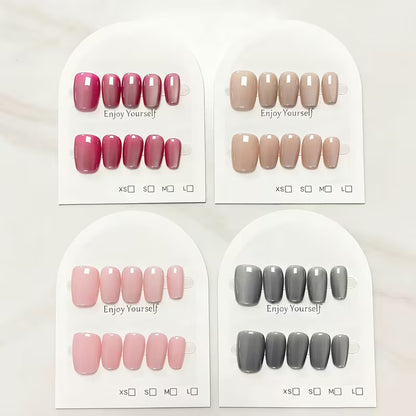 Elegant Blush & Nude Press-On Nail Collection