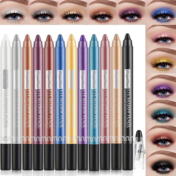 LuxeGlow Shimmer Waterproof Eyeliner Pencil