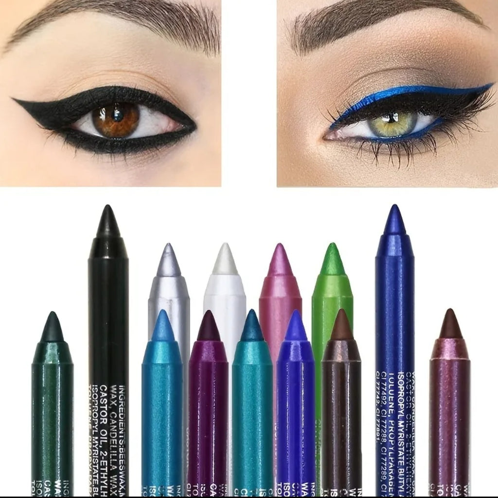 LuxeGlow Shimmer Waterproof Eyeliner Pencil