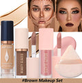 Beauty Glazed Flawless Face Makeup Set | Foundation, Contour, Blush & Powder Puff